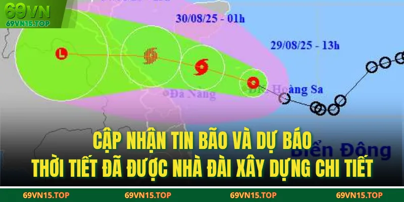 Cập nhận tin bão và dự báo thời tiết đã được nhà đài xây dựng chi tiết